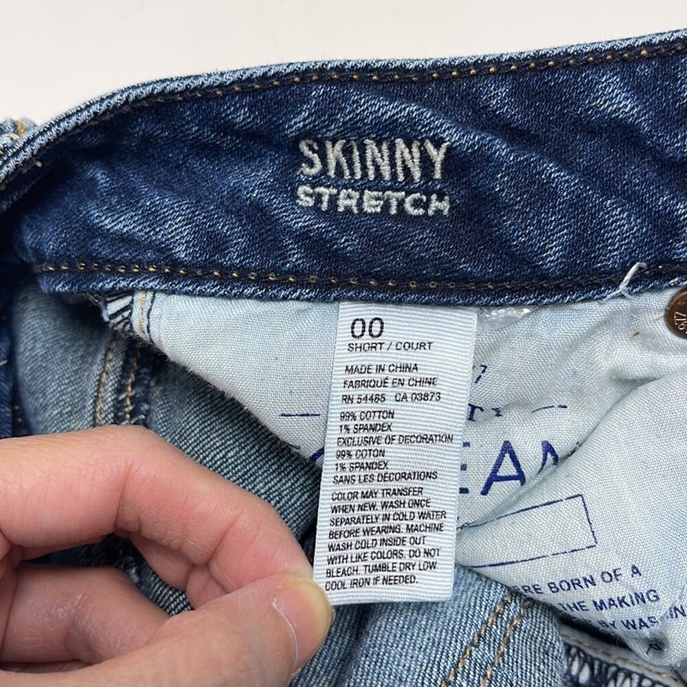 E) American Eagle Outfitters Skinny Stretch Women Jeans Blue size 00 - Picture 10 of 12